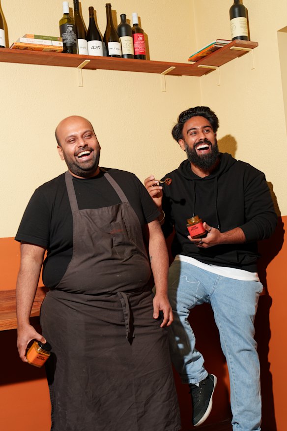 Bazaar & Bar’s head chef Adwait Jagtap (left) and owner Kabir Arora.