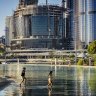 Queen’s Wharf, under construction on the banks of the Brisbane River.
