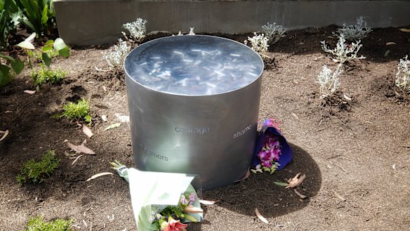 Fragments of time: the memorial at Abbotsford Convent to residents of Good Shepherd homes.