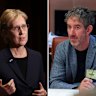 ACTU president Sally McManus and Atlassian founder Scott Farquhar.