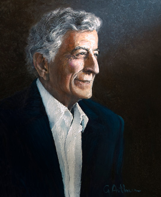 Australian jazz singer Gregg Arthur’s portrait of Tony Bennett.