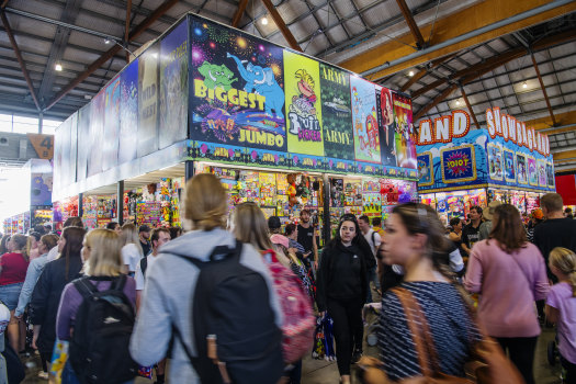 Visitors to the Royal Easter Show have hundreds of showbags to chose from.