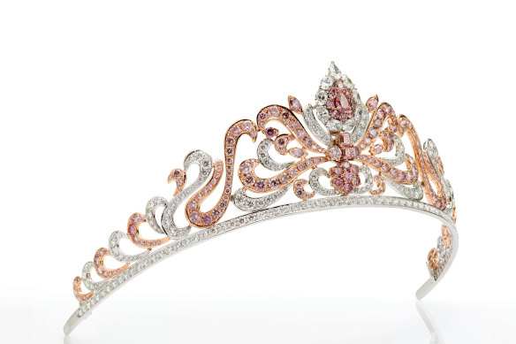 The Argyle Pink Diamond Tiara, with 178 pink diamonds and 221 whites, is worth more than $3 million.