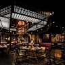 Inside Mott 32's clubby Hong Kong dining room.