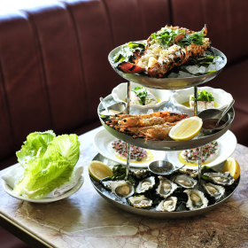 Seafood tower. 
