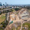 Stadium work at Victoria Park.