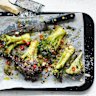 Roasted broccoli with chilli, garlic and parmesan.