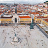 Christmas decorations in the Praça de Comércio.