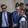 Actor Kevin Spacey arrives at the Old Bailey in London on Thursday.