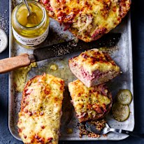 Reuben-style cheese melt.