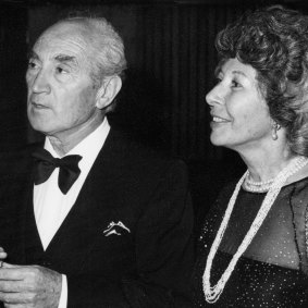 Arts patrons Franco and Amina Belgiorno-Nettis at the launch of the Biennale of Sydney in 1973.