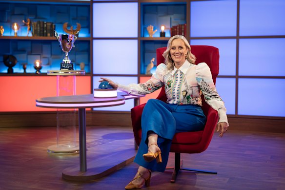 Comedian Claire Hooper in her new game show Claire Hooper’s House of Games.