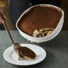 a’Mare’s tiramisu is served tableside.