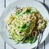 This lemony, garlicky calamari spaghetti is perfect for a quick and easy summer dinner.