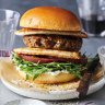 Lamb and saganaki burger.