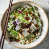 Green tofu bibimbap.