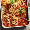 Sriracha, butter and roasted tomato noodles.