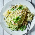 This lemony, garlicky calamari spaghetti is perfect for a quick and easy summer dinner.