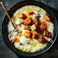 This warming vegetarian risotto is ideal for the transition to cooler weather, made with naturally sweet roasted pumpkin.