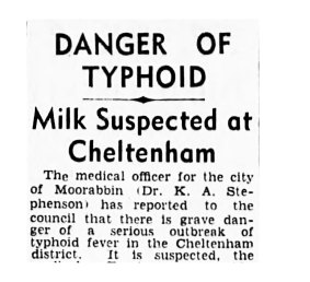 The milk supply was suspected early on. The Age, March 17, 1943.