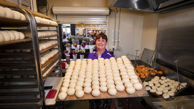 Susan Bell, owner of one of Melbourne's two major doughnut vans, Dandee Donuts. 