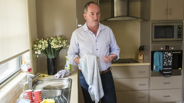 Barnaby Joyce at his home in Armidale on Wednesday.