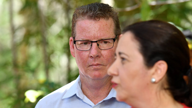 No awkwardness: Labor candidate for Rockhampton Barry O'Rourke with Premier Annastacia Palaszczuk.