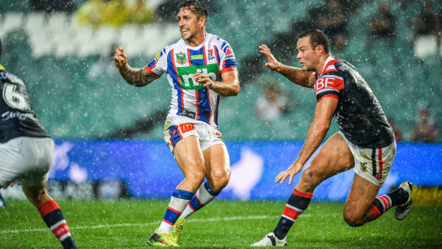 Unhappy homecoming: Mitchell Pearce.