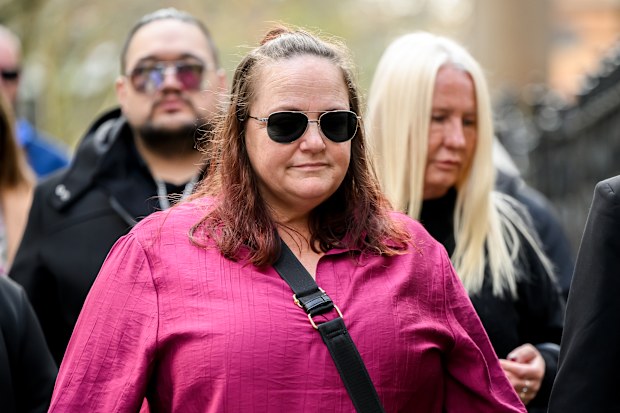 Samantha Hooker arrives at the NSW Supreme Court, in Sydney, Friday, June 26, 2026.