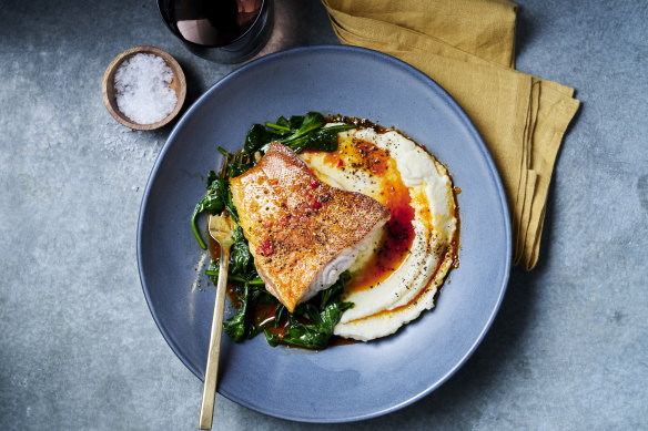 Piri-piri chilli butter fish.