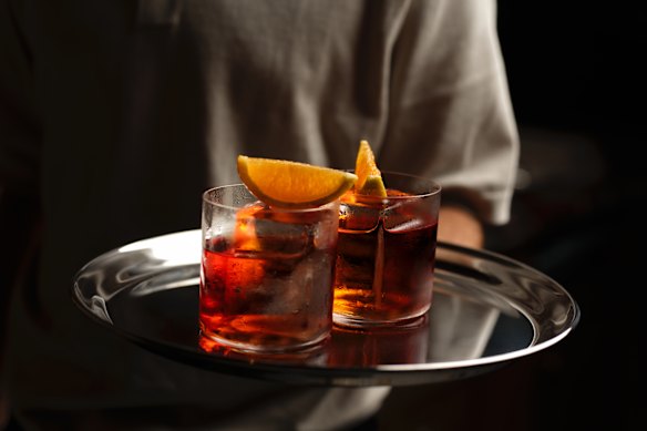 The new bar menu includes negronis, spritzes and martinis.