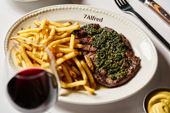 Steak frites is the main menu item at Hunter St Hospitality’s 7 Alfred and 24 York.
