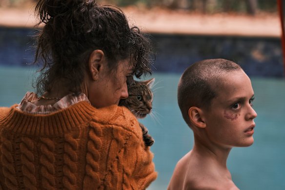 Sally Hawkins and Jonah Wren Phillips in Bring Her Back.