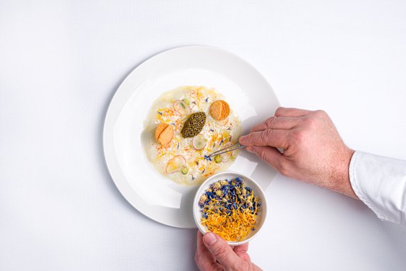 Explore a menu crafted by the Ducasse Conseil teams aboard the sisterships.