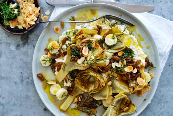 Karen Martini recipe: salad of artichoke, hearts of palm, ricotta and ...