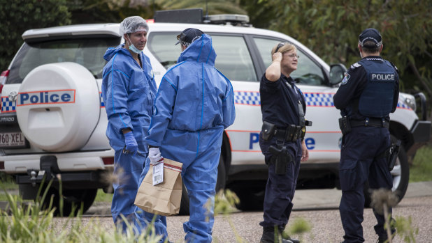 Forensic officers were expected to remain at the scene throughout Sunday afternoon. 