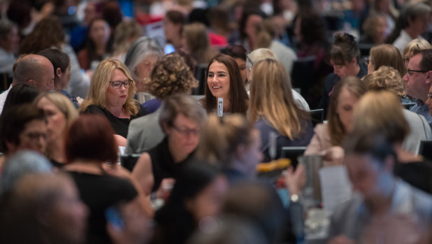 More than 900 women attended the 2018 United Nations Women's Day Breakfast.
