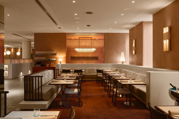 The interior of Tilda restaurant at the Sofitel Sydney Wentworth.