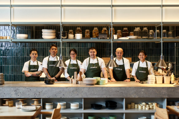 The team at Poetica ahead of its opening Friday.