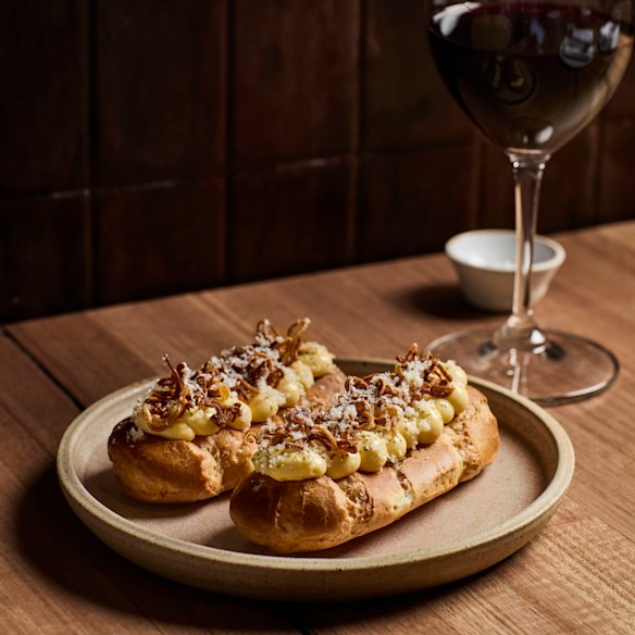 Samesyn’s cheese and onion eclairs.