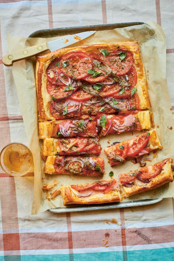 Whip up this simple tomato tart to serve with drinks.