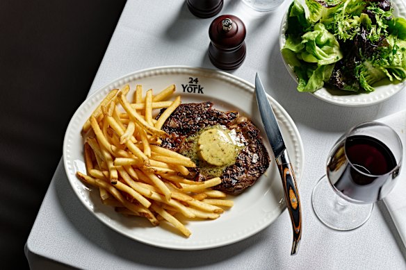 Sydney’s new 24 York is serving up one choice, steak frites and a side salad.