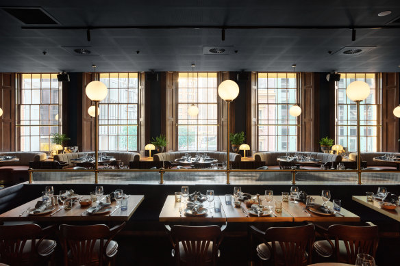 The Sanderson’s heritage windows dominate the dining room.