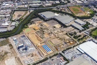 The 25.6ha Rosehill Central site is listed for sale for up to $500 million.