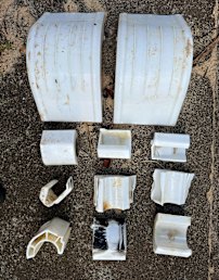 Volunteers have spent weeks recovering plastic waste from local beaches.