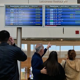 The attack on Iran has resulted in the cancellation of many flights.