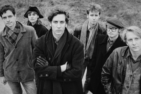 The Triffids with David McComb (centre) in 1987.