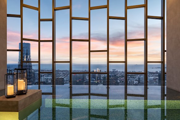 Putting on the glitz. The Ritz-Carlton’s infinity pool.