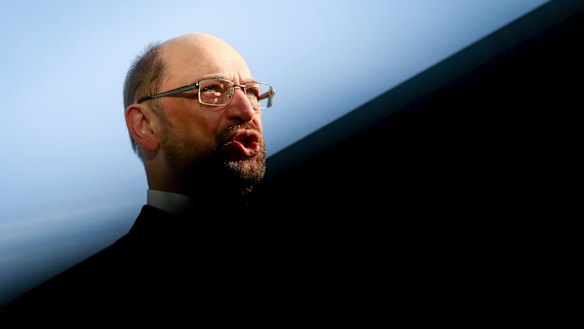 Social Democratic party chairman Martin arriving for what is supposed to be the last day of the coalition talks.