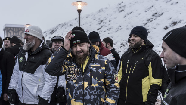 Ramzan Kadyrov, the leader of Chechnya, opens a new ski resort in Veduchi, Russia. A state-owned company has spent millions on this ski resort and others.